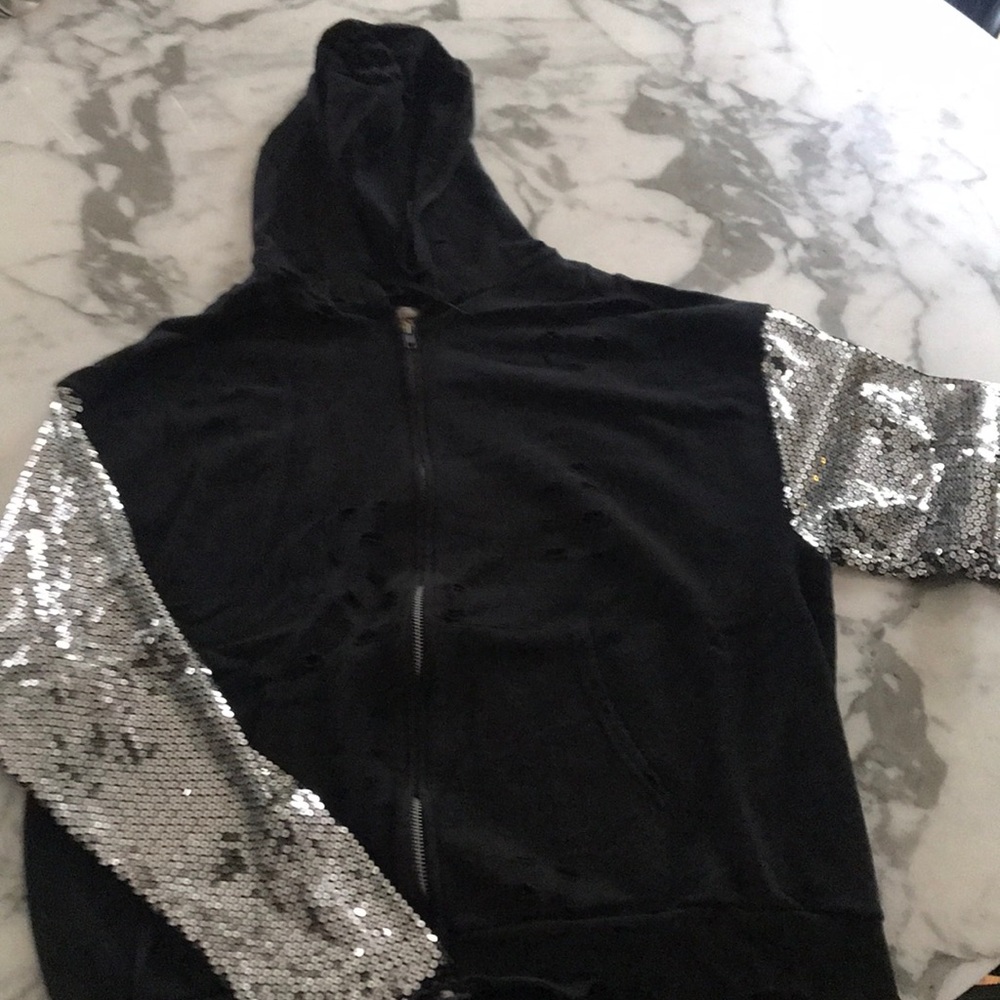 Furst of a kind distressed hoodie sweatshirt zip